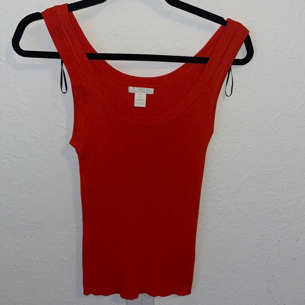 Knit Orange Fitted Cami